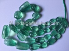 Green Fluorite Smooth Nuggets Shape Beads